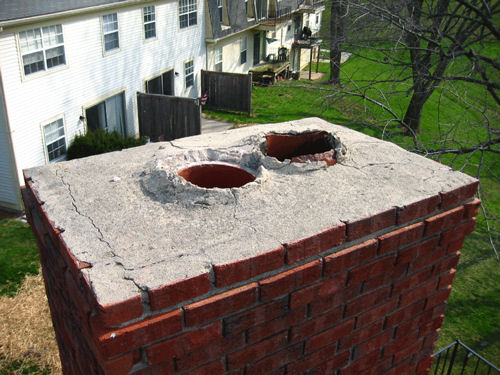 Masonry Services Before - Indian Summer Chimney Services